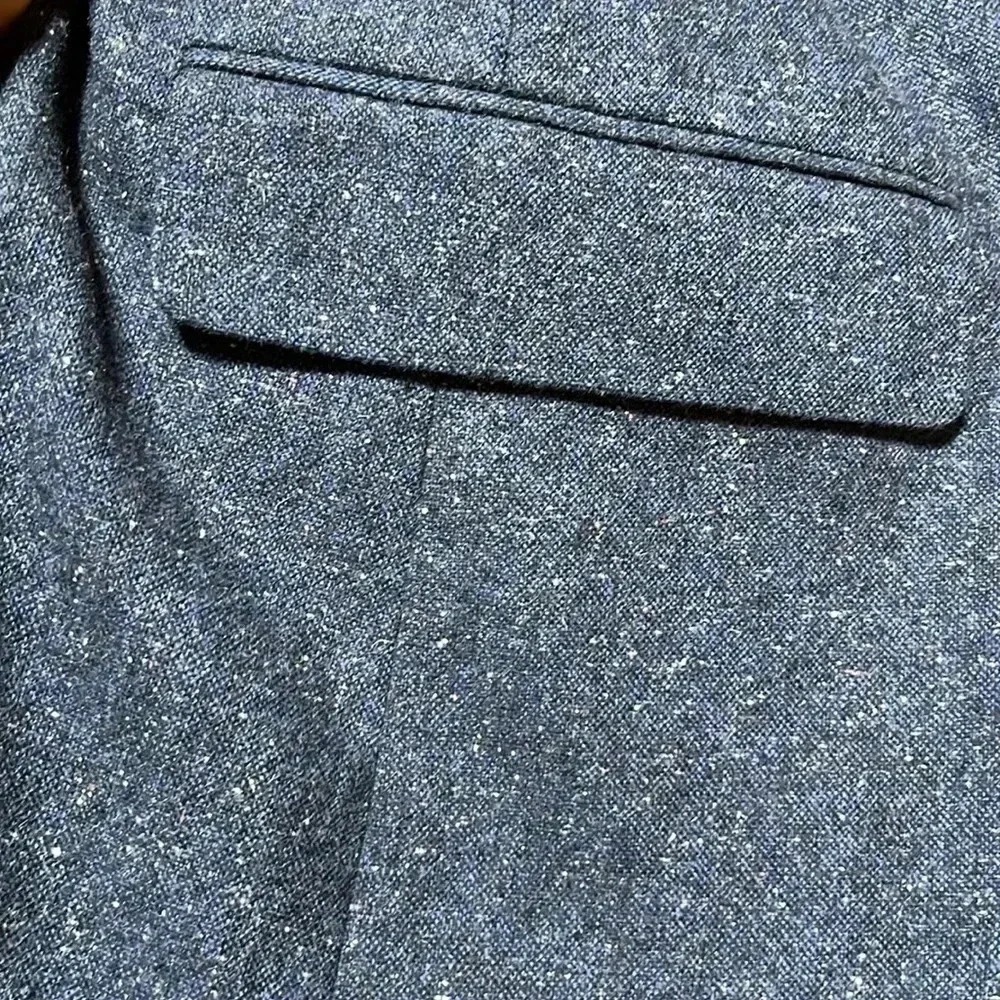 Tommy Hilfiger Sportscoat Jacket Blue Wool Blend Men's 42L Elbow Patches - Picture 12 of 15